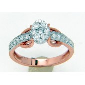 Designer Ring with Certified Diamonds In 14k Gold - LR2194P
